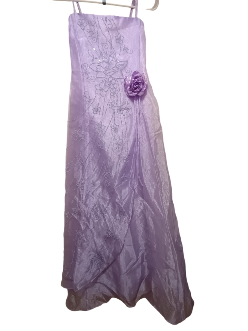 Y2K Lilac Prom Dress Size 18 XS/S Women Fairycore Flower Formal Party Dress NWT
